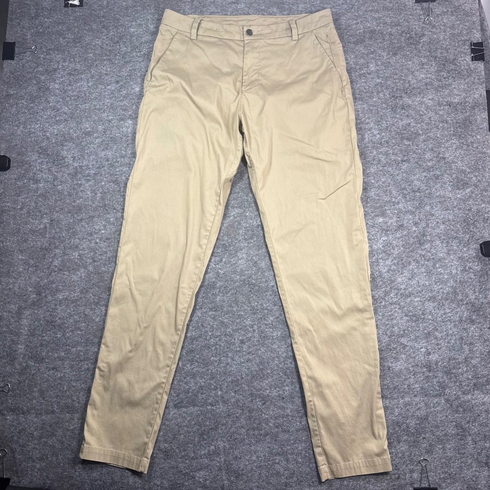 Lululemon Commission Pant Mens 33 Khaki Tan Chino Athleisure Golf Preppy